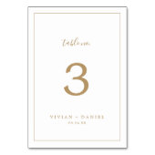 ミニマル金ゴールドテーブル番号 テーブルナンバー (裏面)