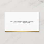ミニマル金ゴールドトリム 名刺 (裏面)