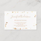 ミニマル金ゴールドドモダンットエレガントホワイト美しい 名刺 (裏面)