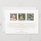 ミニマル金ゴールドハッピーホリデーズファミリーニュースランドスケープ シーズンカード (裏面)