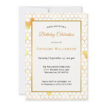 ミニマル金ゴールドハニカム誕生日