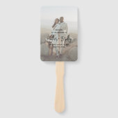 ミニマル金ゴールドフォトモダン結婚式 プログラム ハンドファン (正面)