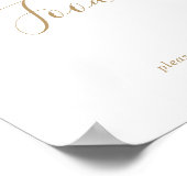 ミニマル金ゴールドフードテーブル記号 ポスター (角)