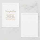 ミニマル金ゴールドブックベビーカード エンクロージャーカード (正面/裏面)