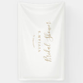 ミニマル金ゴールドブライダルシャワーへようこそ 横断幕 (縦)