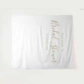 ミニマル金ゴールドブライダルシャワー背景 タペストリー (正面(横))