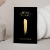 ミニマル金ゴールドブラシストロークデザイナーロゴ 名刺