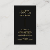 ミニマル金ゴールドブラシストロークデザイナーロゴ 名刺 (裏面)