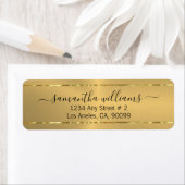 ミニマル金ゴールドブラックタイポグラフィ紹介カード ラベル (インサイチュ)