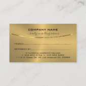 ミニマル金ゴールドブラックタイポグラフィ紹介カード 紹介カード (裏面)