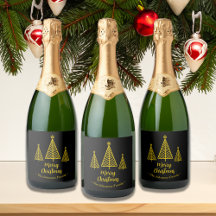 ミニマル金ゴールドブラックメリークリスマス