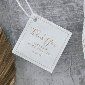 ミニマル金ゴールドベビーシャワーありがとう フェイバータグ