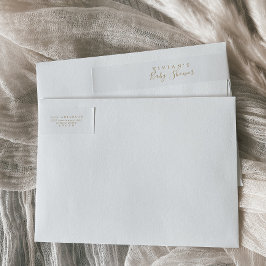 ミニマル金ゴールドベビーシャワーラップラのまわりにベル ラップアラウンドラベル