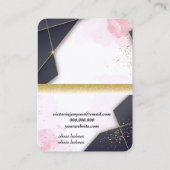 ミニマル金ゴールドマーベルジュエリー名刺 名刺 (裏面)