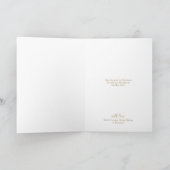 ミニマル金ゴールドメリークリスマスポートレート写真 シーズンカード (内部)