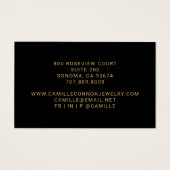 ミニマル金ゴールドモノグラムジュエリーデザイナーイヤリング (裏面)