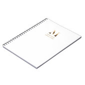 ミニマル金ゴールドモノグラム | ヘビーホワイト ノートブック (左側)