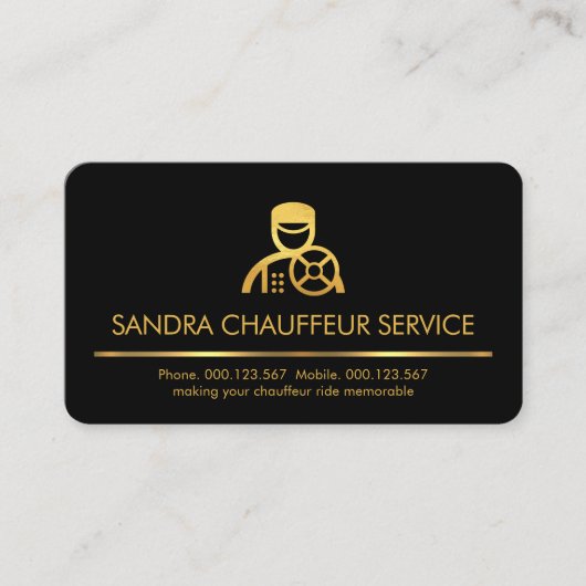 ミニマル金ゴールドラインショーフールサービス 名刺 (正面)