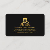 ミニマル金ゴールドラインショーフールサービス 名刺 (裏面)