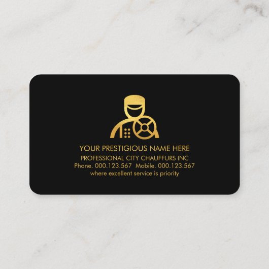 ミニマル金ゴールドラインショーフールサービス 名刺 (裏面)