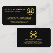 ミニマル金ゴールドラインセミトラック 名刺 (正面/裏面)