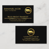 ミニマル金ゴールドライントラック輸送 名刺 (正面/裏面)