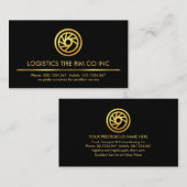 ミニマル金ゴールドライン・サプライ・チェーン 名刺 (正面/裏面)