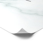 ミニマル金ゴールドリングや輪結婚大理石の座席表 ポスター (角)