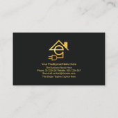 ミニマル金ゴールドレターE電気ホームパワープラグ 名刺 (裏面)