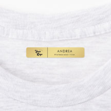 ミニマル金ゴールド会社のロゴ従業員名