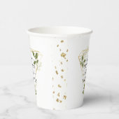 ミニマル金ゴールド幾何ブライダルシャワー紙Cu 紙コップ (右)