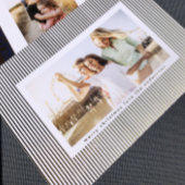 ミニマル金ゴールド押しピンストライプクリスマスフォト 箔シーズンカード