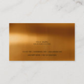 ミニマル金ゴールド暖金属鋼VIP 名刺 (裏面)