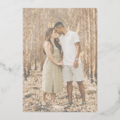 ミニマル金ゴールド書道テラコッタ結婚ズ 箔招待状 (裏面)