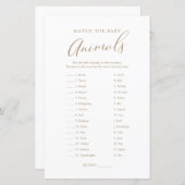 ミニマル金ゴールド書道ベビーアニマルマッチゲーム (正面/裏面)