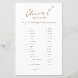 ミニマル金ゴールド書道ベビーゲステーションゲーム