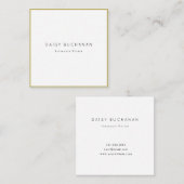 ミニマル金ゴールド枠スクウェア名刺 スクエア名刺 (正面/裏面)