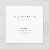 ミニマル金ゴールド枠スクウェア名刺 スクエア名刺 (裏面)