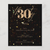 ミニマル金ゴールド第30回予算バースデーパーティーメニュー (正面)