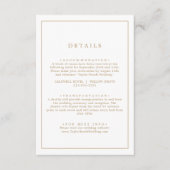 ミニマル金ゴールド結婚タイポグラフィの詳細 エンクロージャーカード (正面)