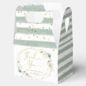 ミニマル金ゴールド緑の幾何学的ベビー開花 フェイバーボックス (オープン)