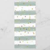 ミニマル金ゴールド緑の幾何学的ベビー開花 メニュー (裏面)