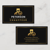 ミニマル金ゴールド縁どリモ・ショーフール 名刺 (正面/裏面)