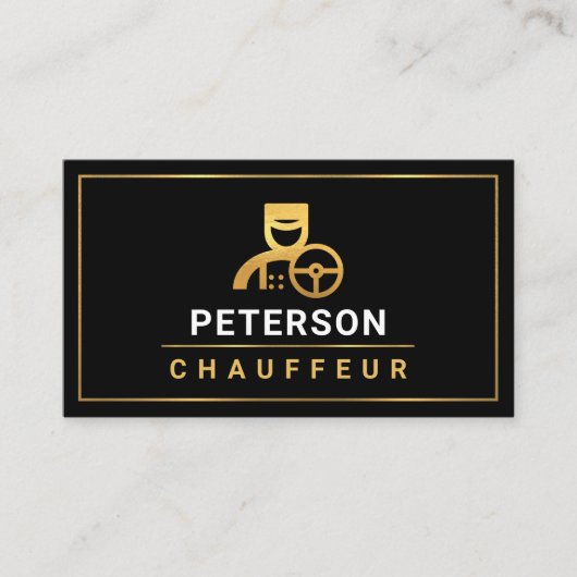 ミニマル金ゴールド縁どリモ・ショーフール 名刺 (正面)