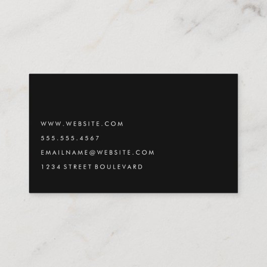 ミニマル金ゴールド芸術的線 名刺 (裏面)