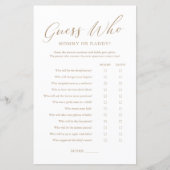 ミニマル金ゴールド誰のママまたはパパのゲーム (正面)