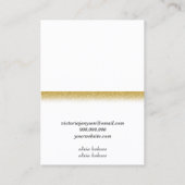 ミニマル金ゴールド、ジュエリー名刺 名刺 (裏面)