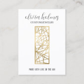 ミニマル金ゴールド、ジュエリー名刺 名刺 (正面)