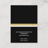 ミニマル金ゴールド、ジュエリー名刺 名刺 (裏面)