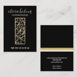 ミニマル金ゴールド、ジュエリー名刺 名刺